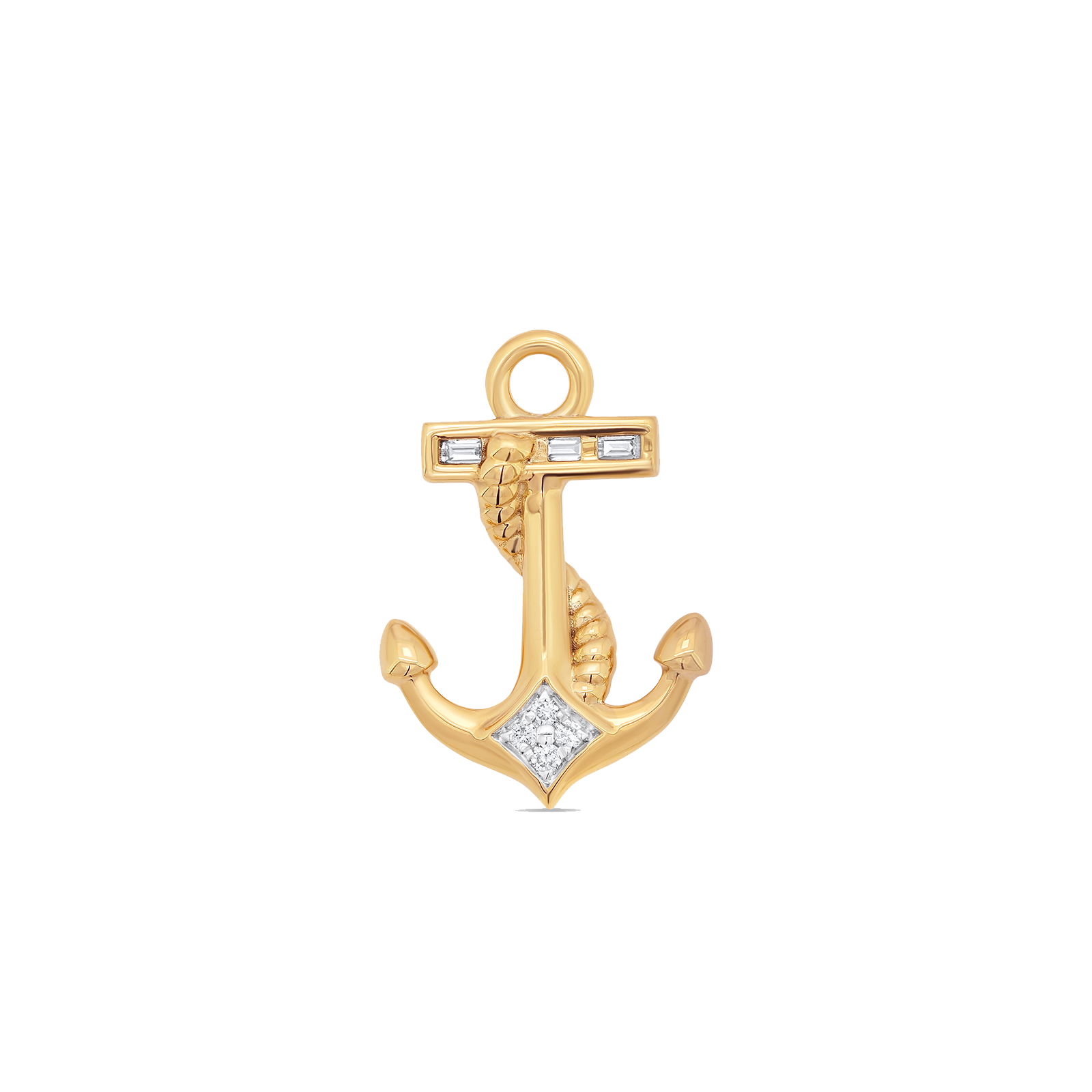 Papua Gold & Diamond Anchor Charm