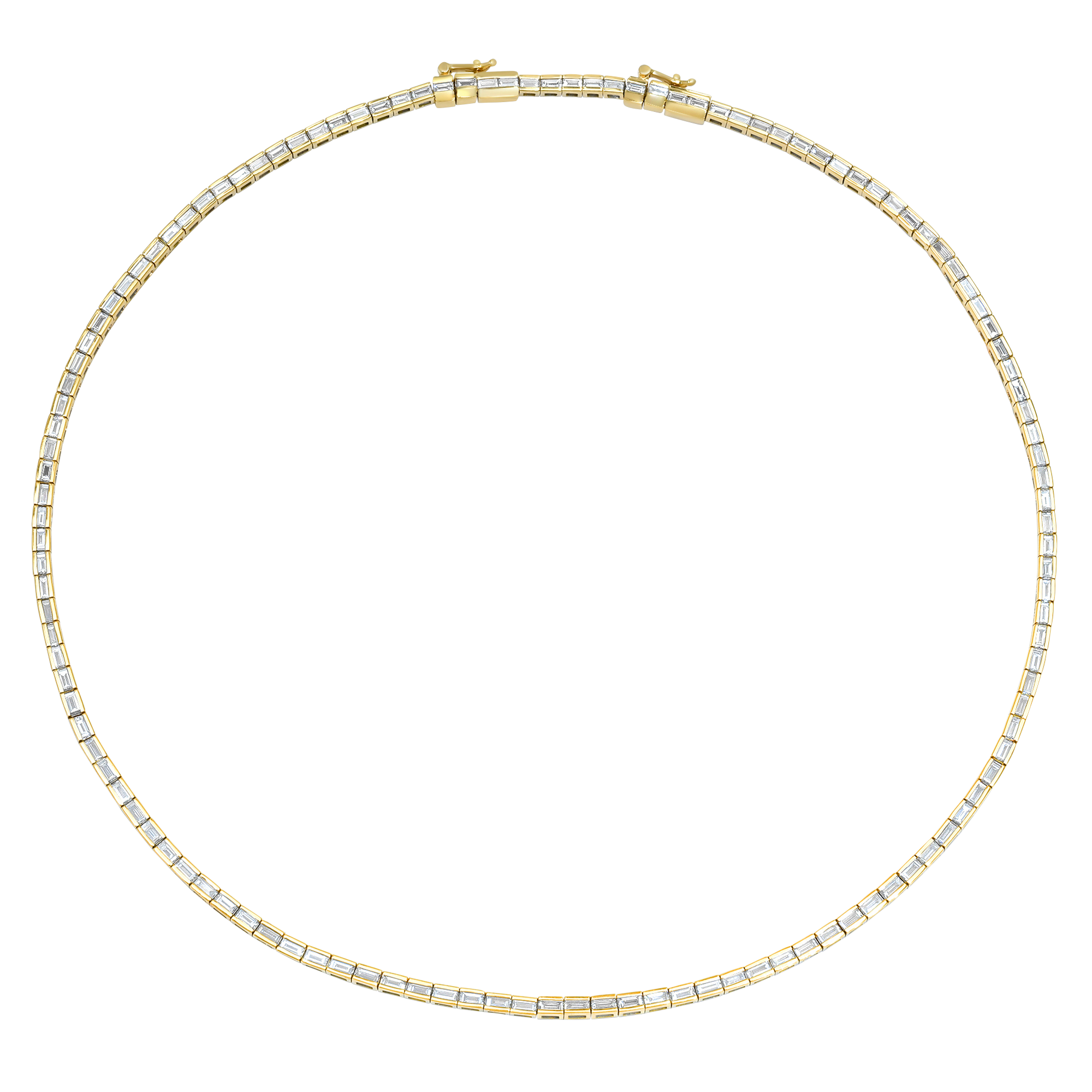 Papua Gold & Diamond Baguette Choker Necklace