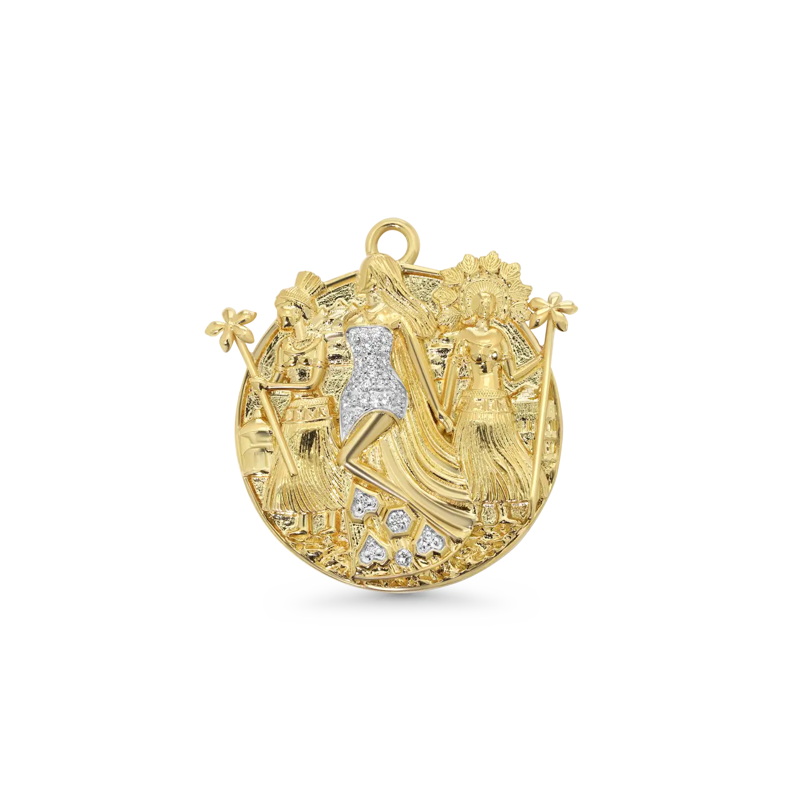 Papua Gold & Diamond Mermaid Charm