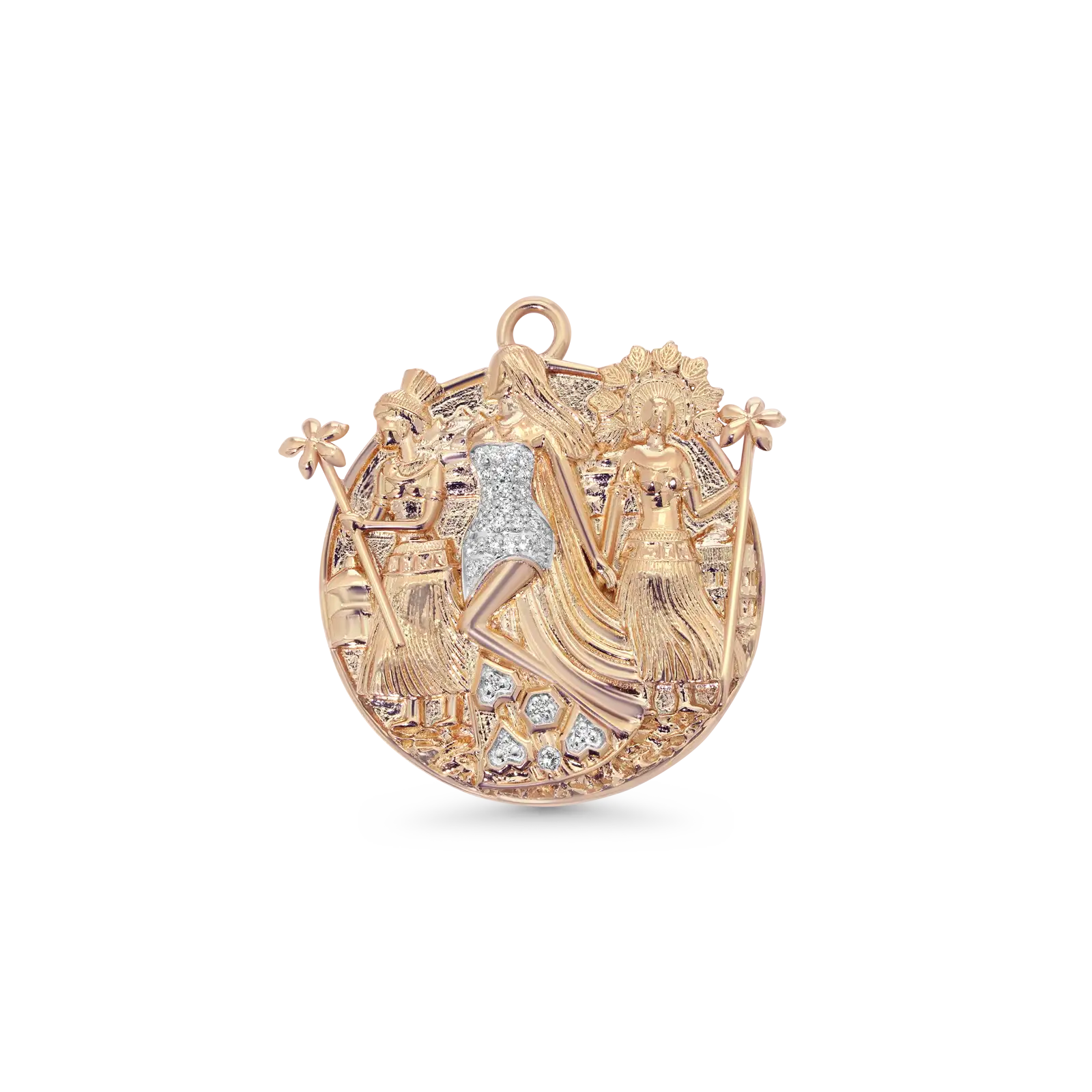 Papua Gold & Diamond Mermaid Charm