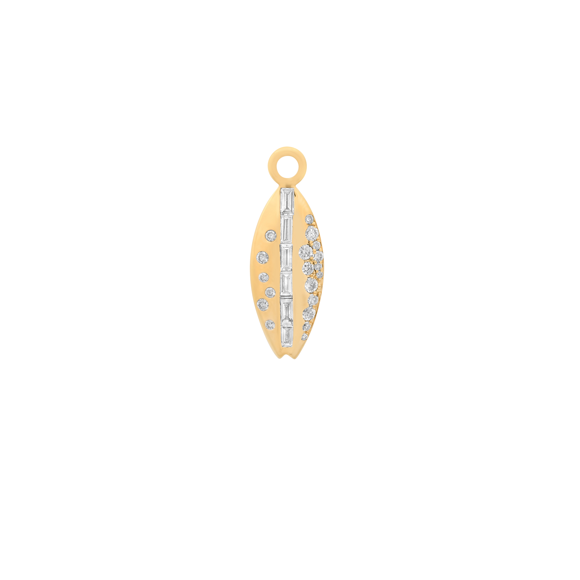 Papua Gold & Diamond Surfboard Charm