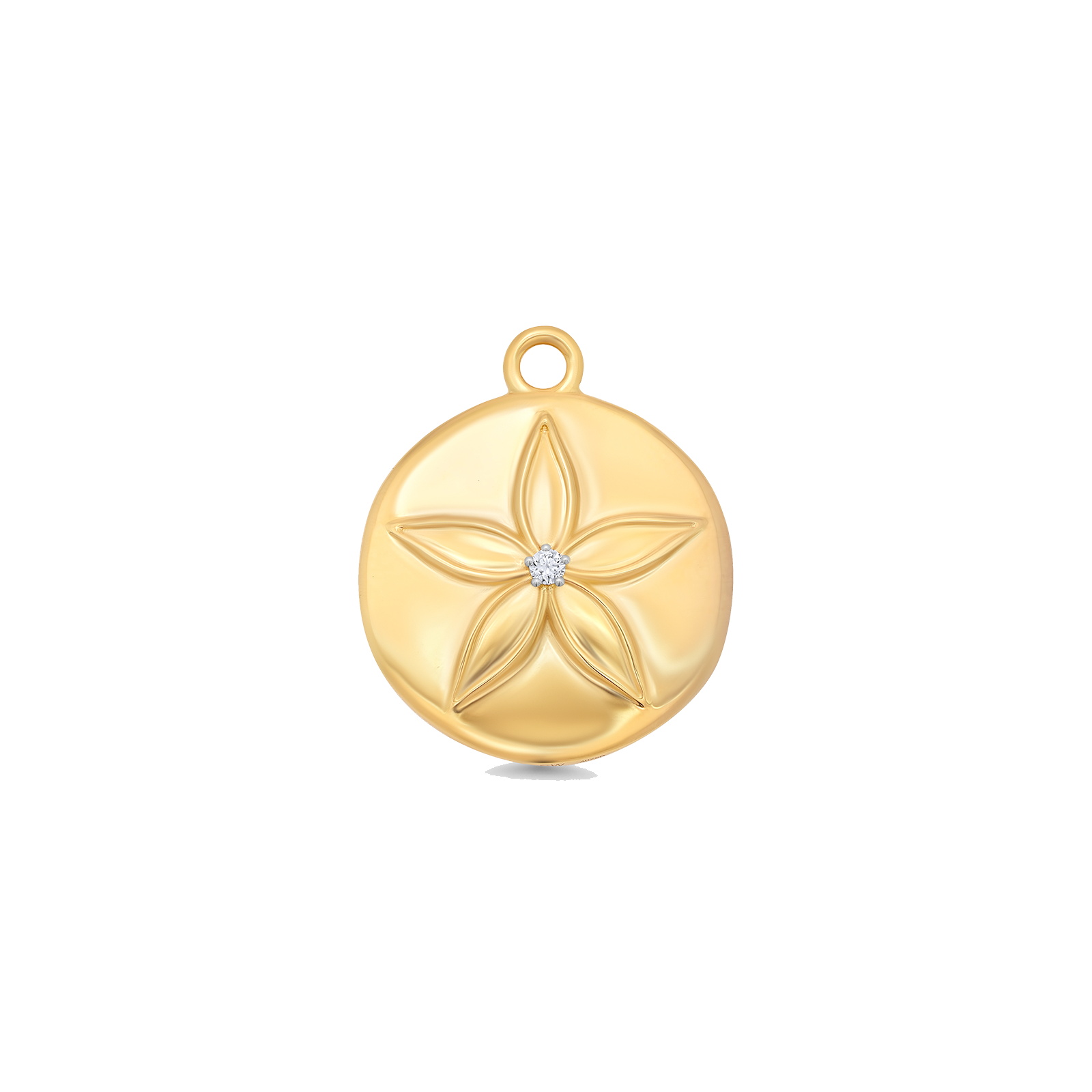 Papua Gold & Diamond Sand Dollar Charm