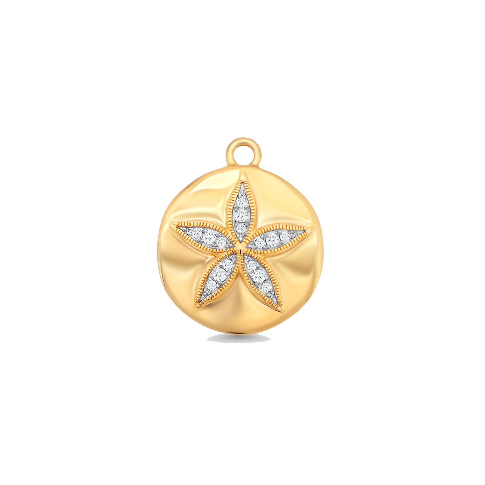 Papua Gold & Diamond Sand Dollar Charm