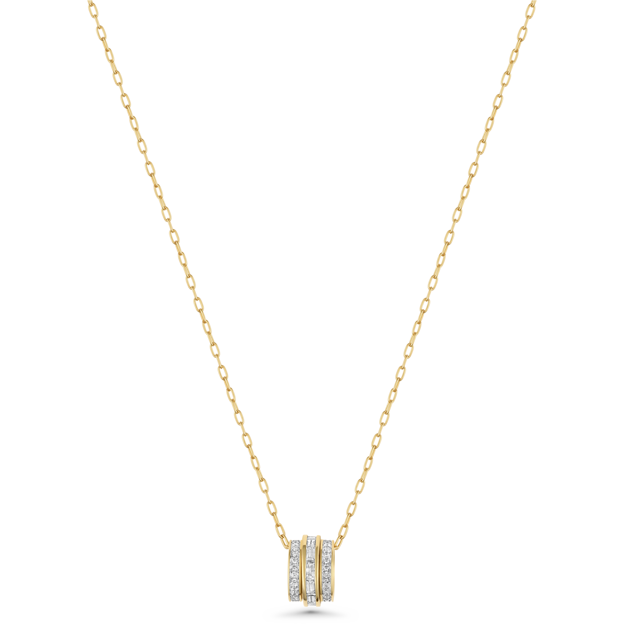 Papua Gold & Diamond Spinner Necklace