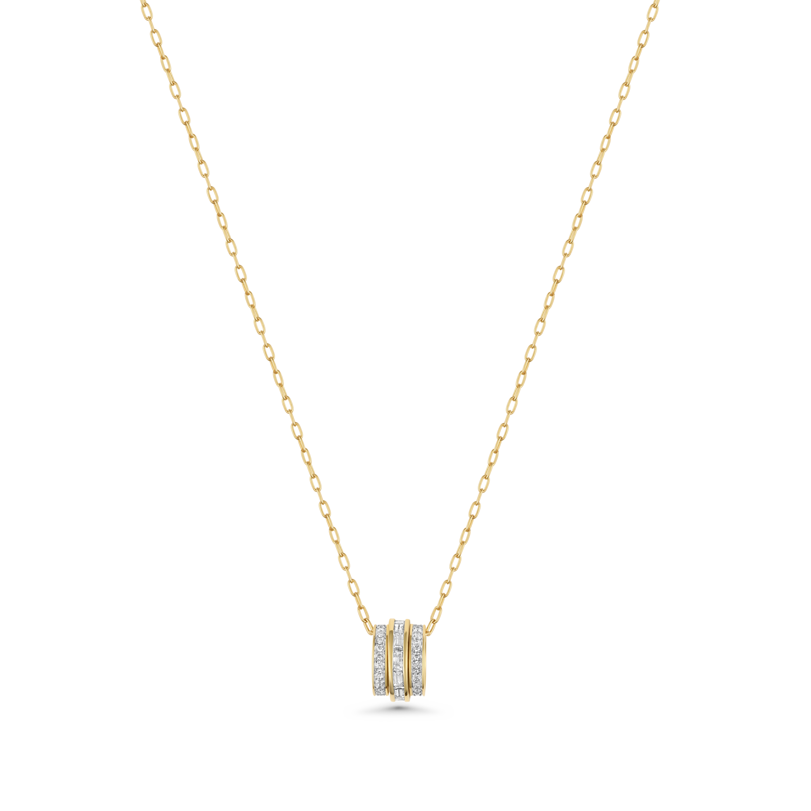 Papua Gold & Diamond Spinner Necklace