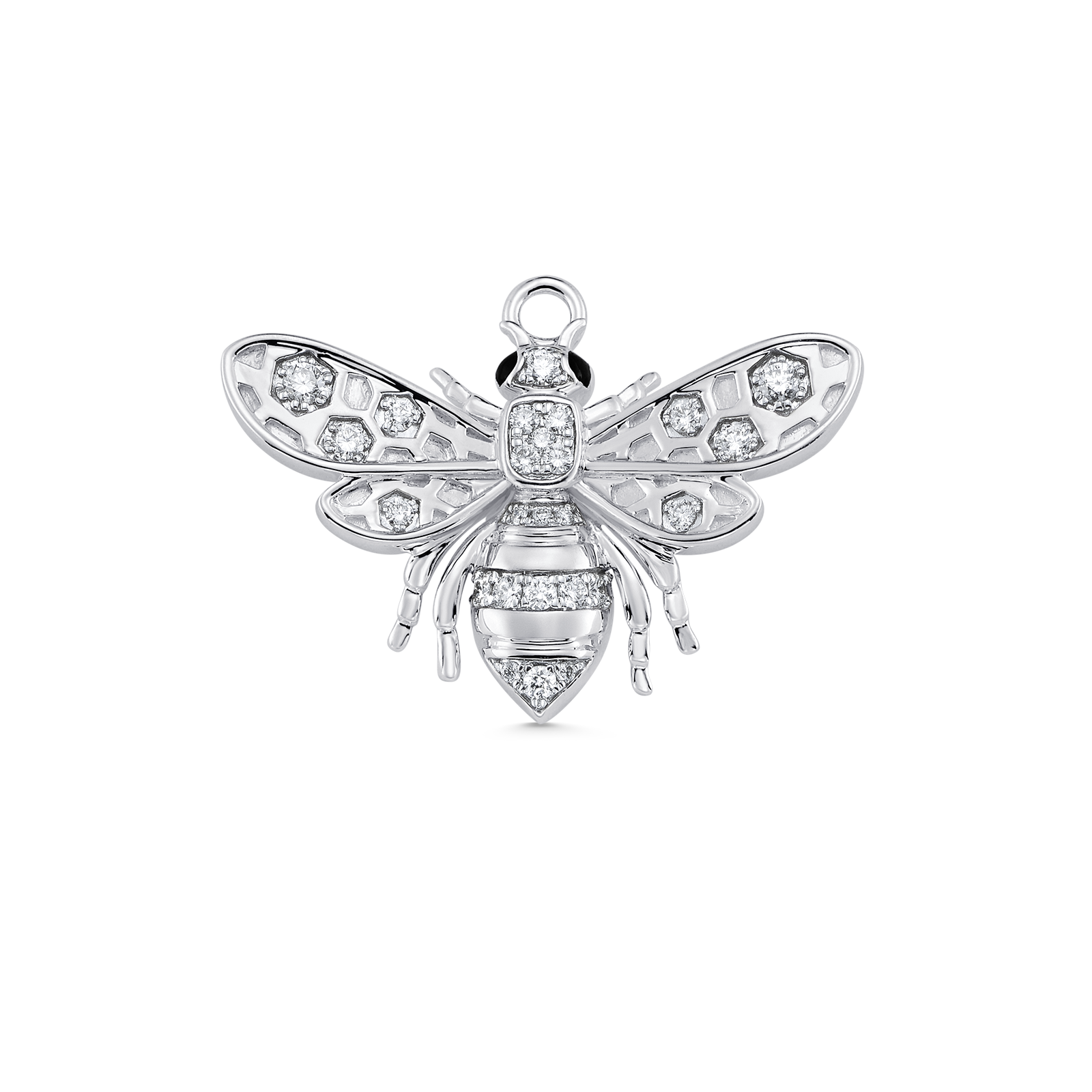 Queen Bee Gold and Diamond Large Charm