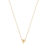 Queen Bee Gold and Solid Extra Petite 16" Necklace