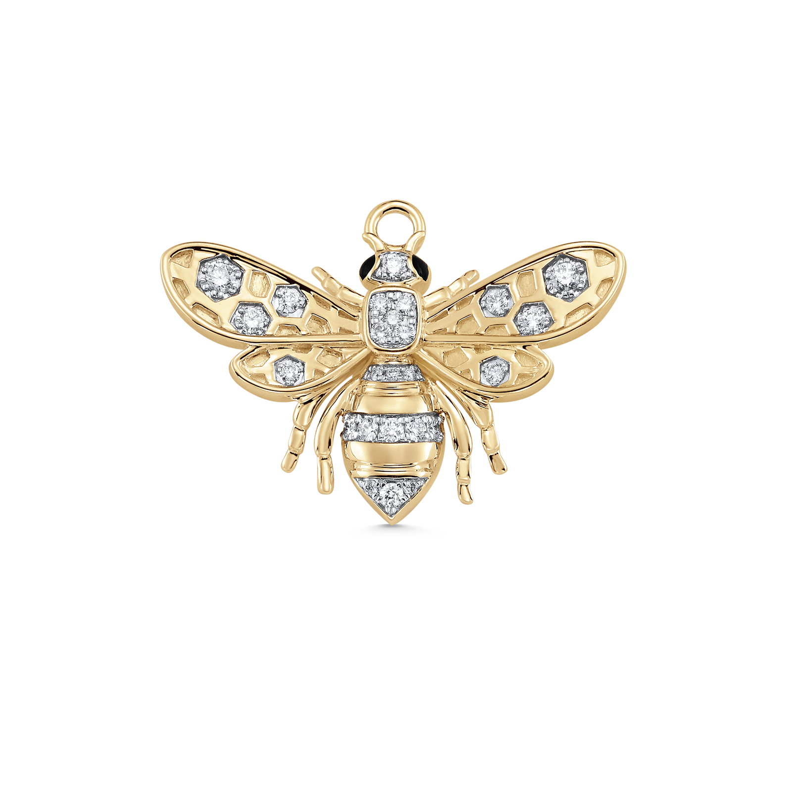 Queen Bee Gold and Diamond Large Charm