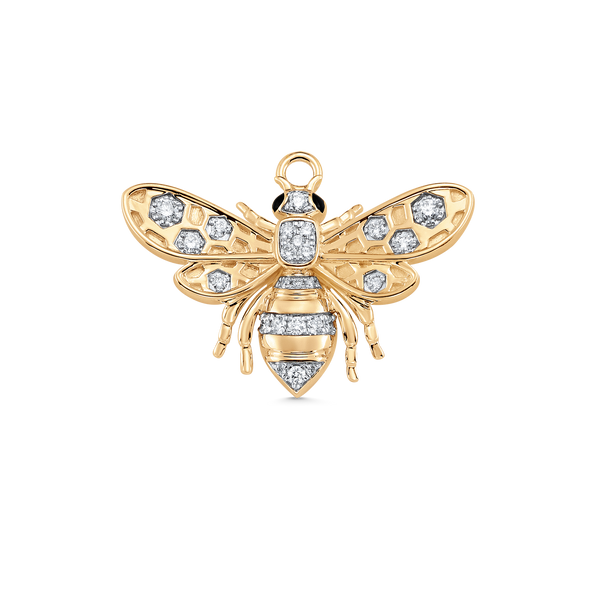 Queen Bee Gold and Diamond Large Charm