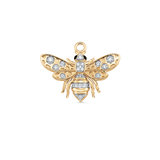 Queen Bee Gold and Diamond Medium Charm