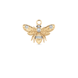 Queen Bee Gold and Diamond Small Charm