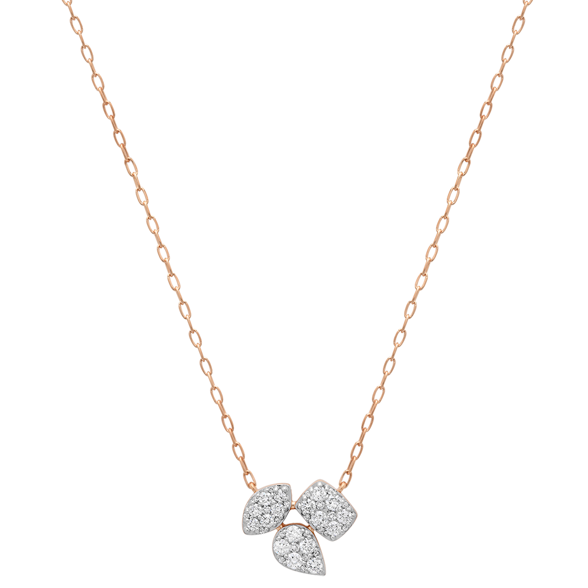 Reverie Gold and Diamond Marquise Pear Cushion Necklace