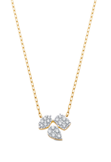 Reverie Gold and Diamond Marquise Pear Cushion Necklace