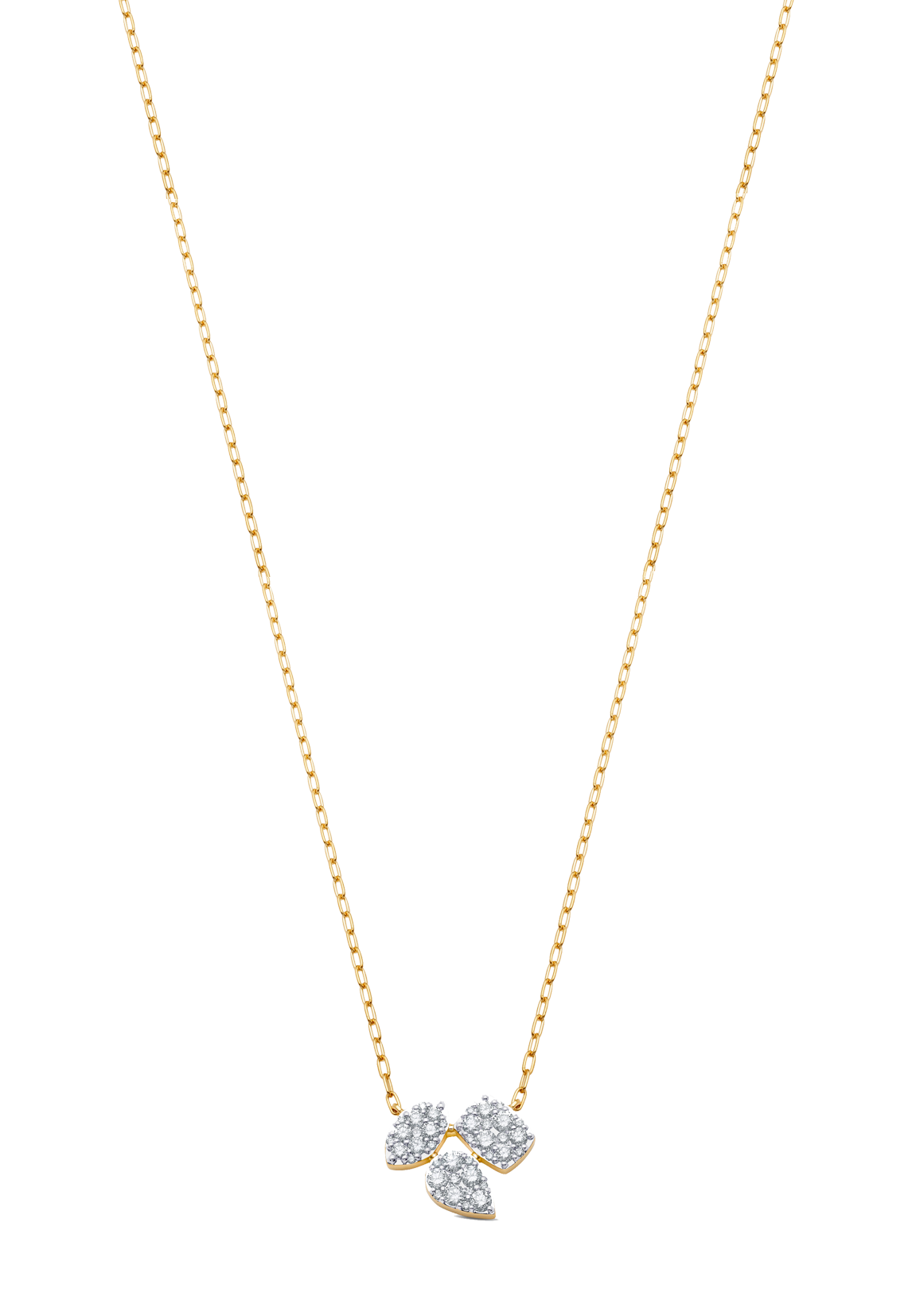 Reverie Gold and Diamond Marquise Pear Cushion Necklace