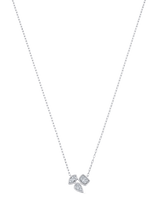 Reverie Gold and Diamond Marquise Pear Cushion Outlined Necklace