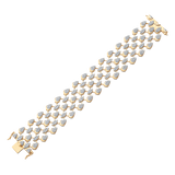 Lierre Gold and Diamond Five-Row Pear Marquise Statement Link Bracelet