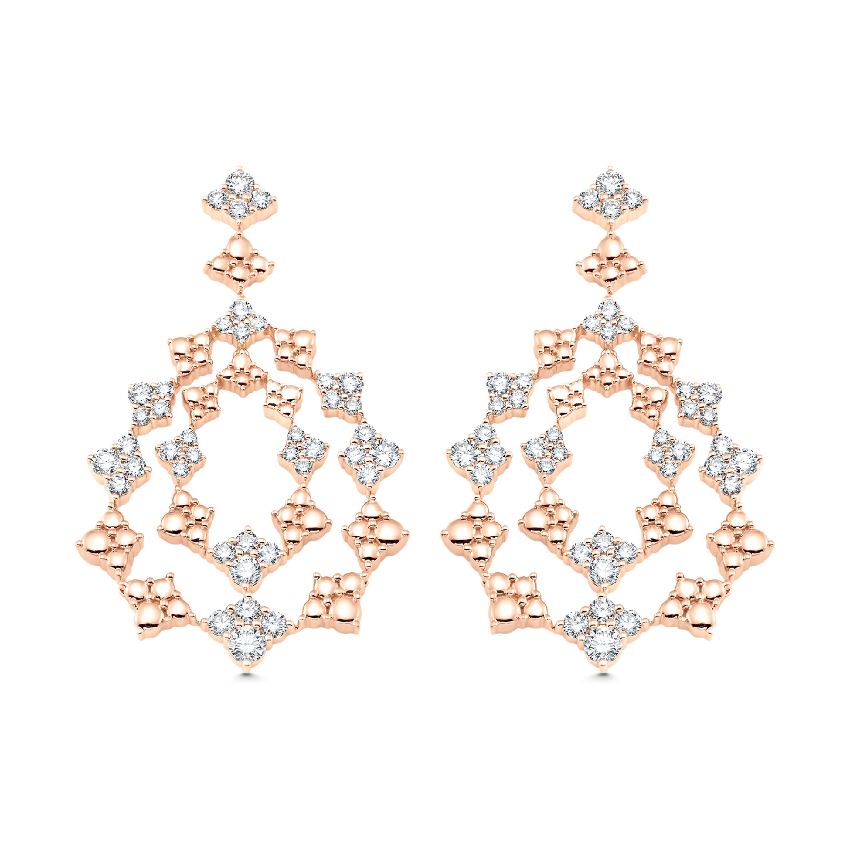 Dujour Couture Gold and Diamond Partial & Solid Pear Drop Earrings