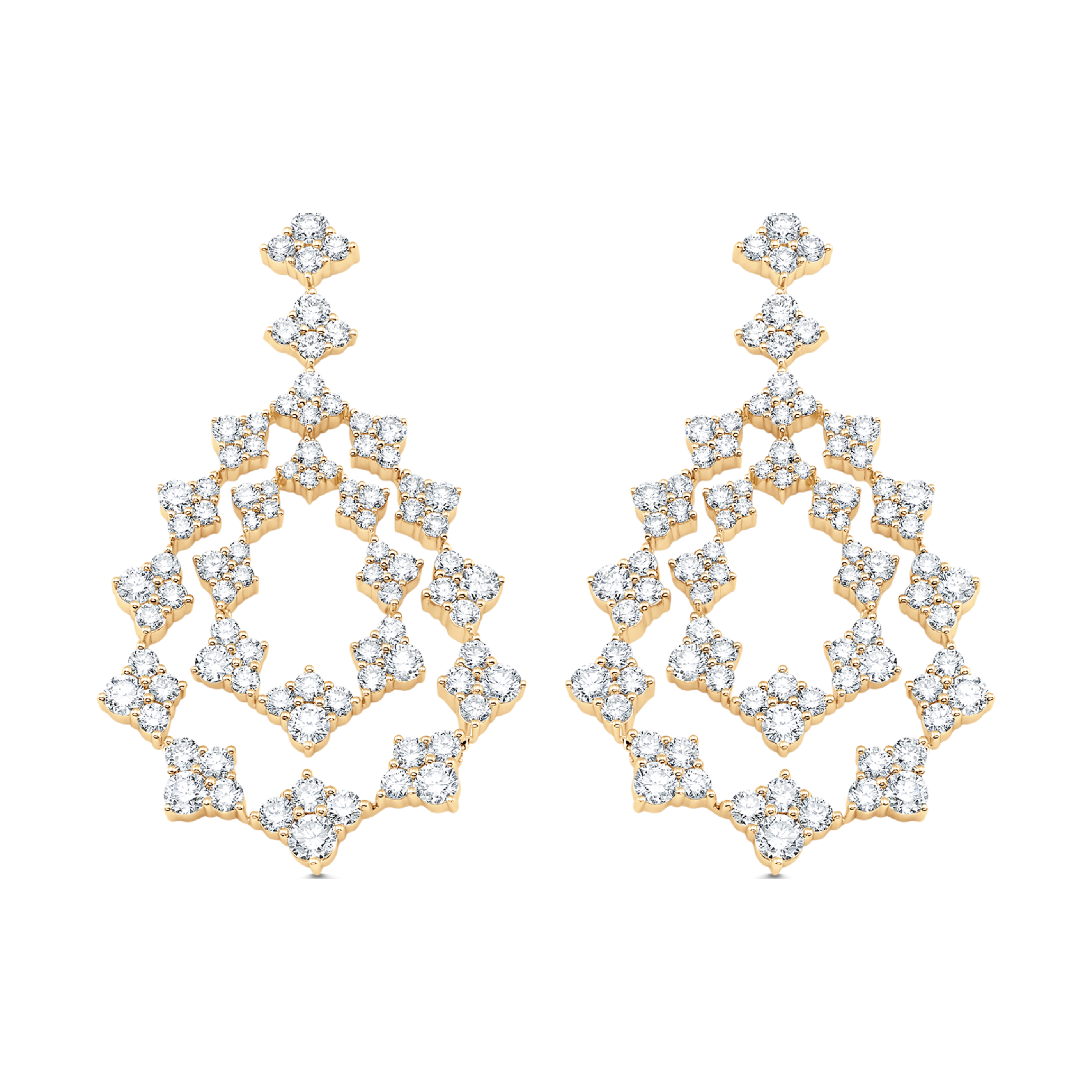 Dujour Couture Gold and Diamond Pear Drop Earring