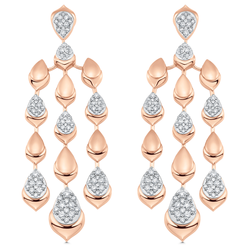 Lierre Gold and Diamond Partial Pear Drop Earring