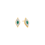 Donna Emerald Petite Stud Earrings