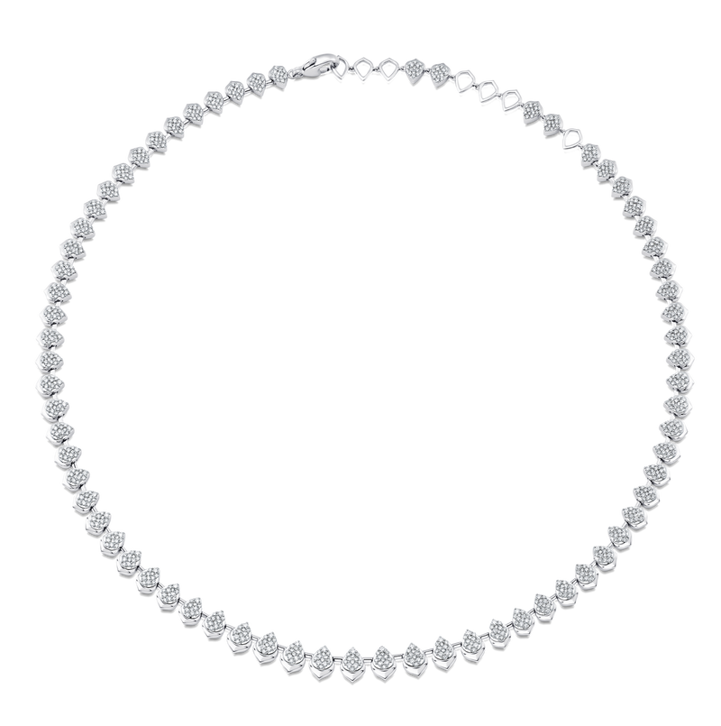 Edwardian Platinum Riviere 6 Carat Old European Diamond Necklace c.191 –  QUEEN MAY
