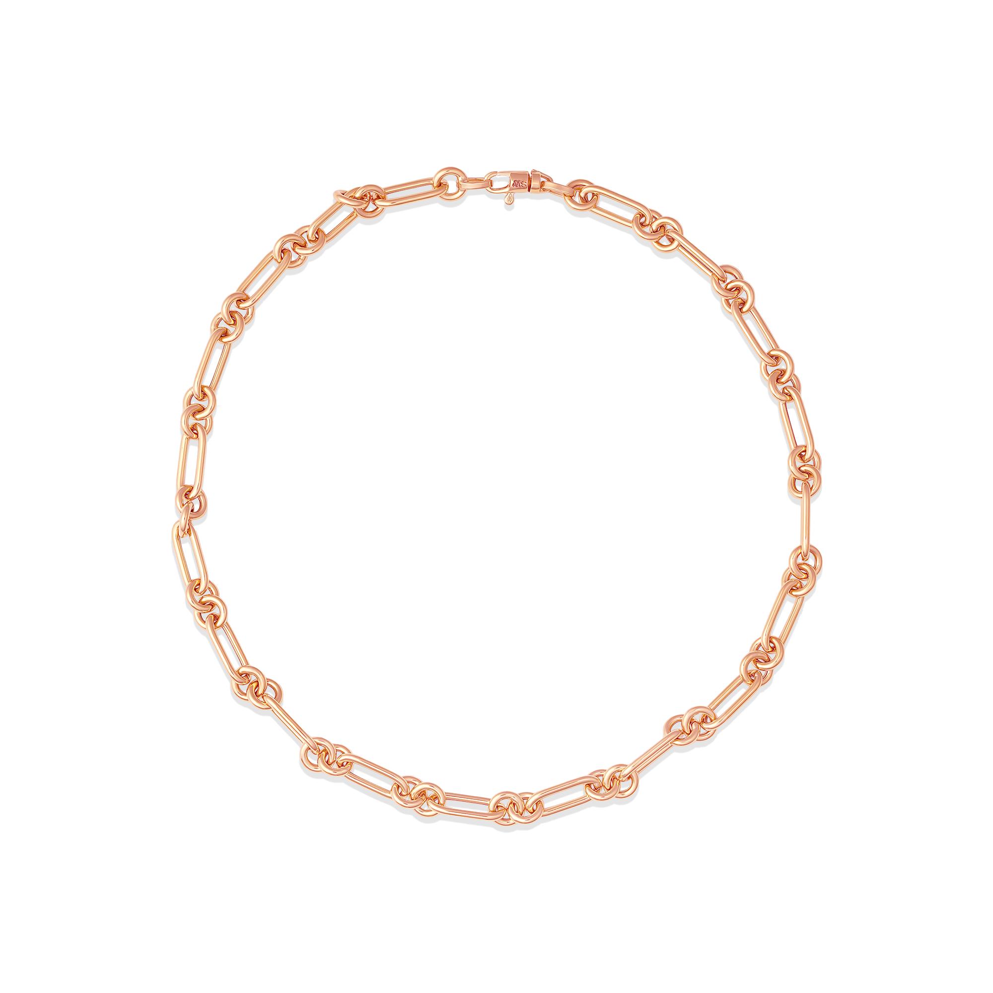 SW Gold Round Paperclip Necklace