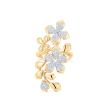 Lierre Gold and Diamond Partial Pear Flower Ring