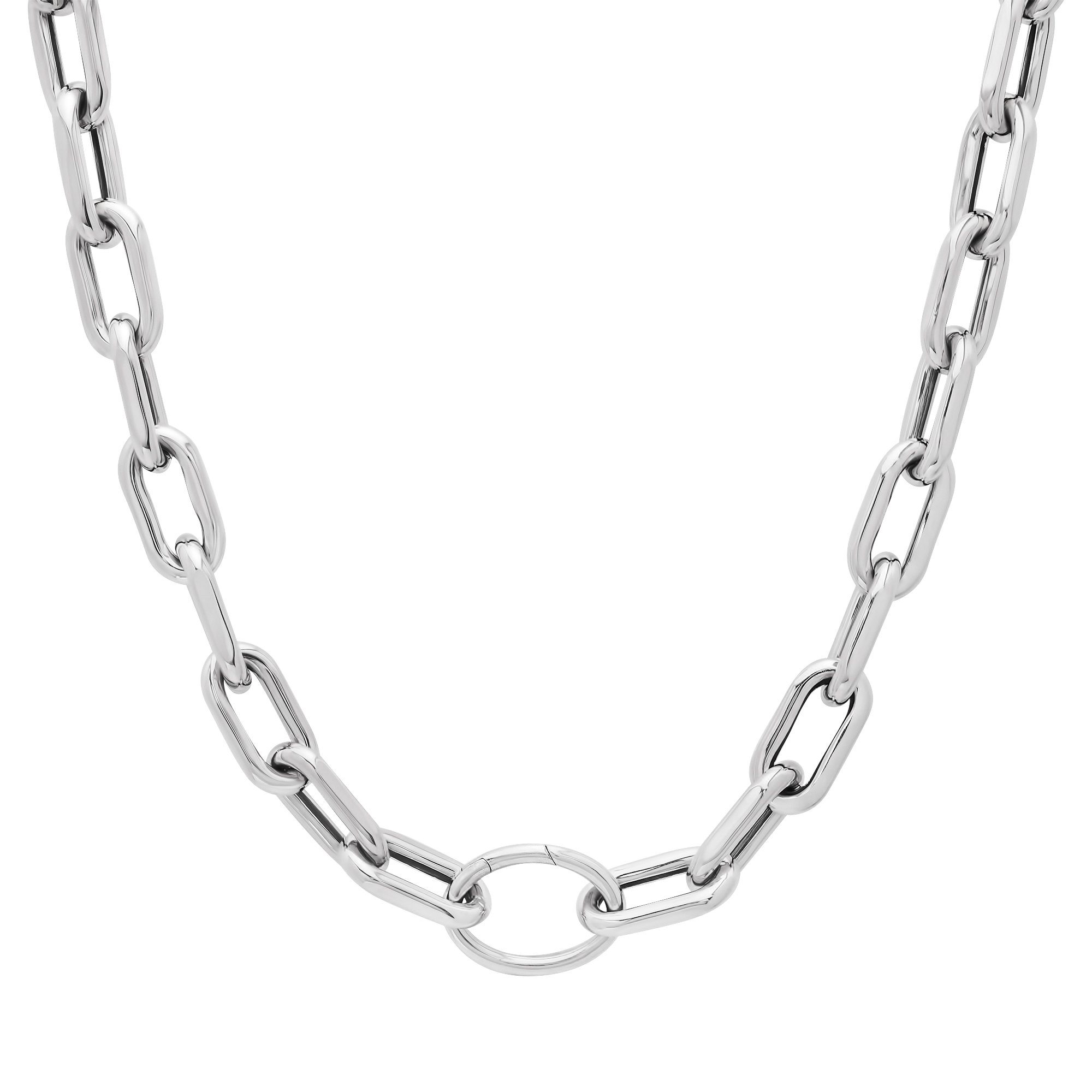 SW Gold Large Rectangle with Oval Connector 16" Necklace