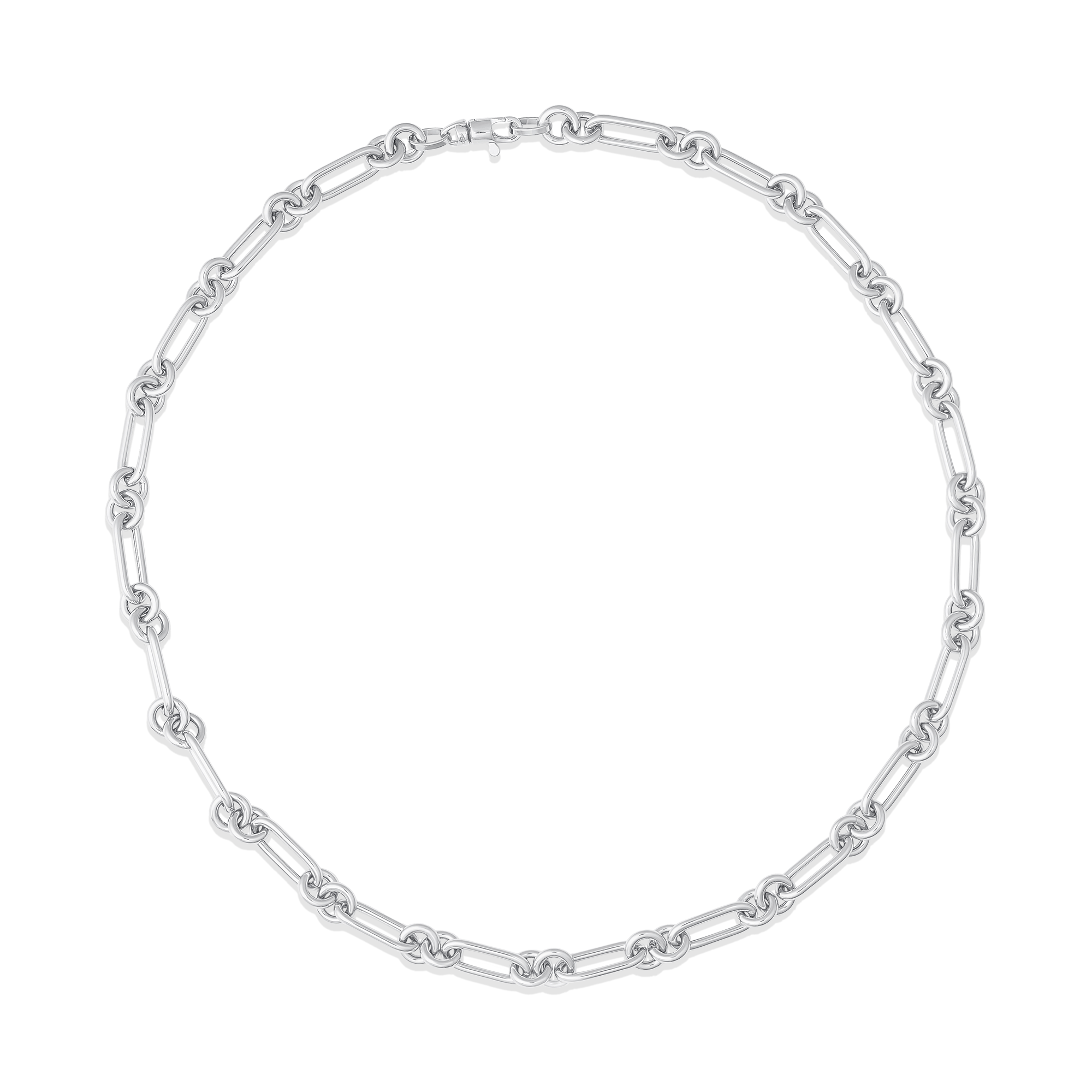 SW Gold Round Paperclip Necklace