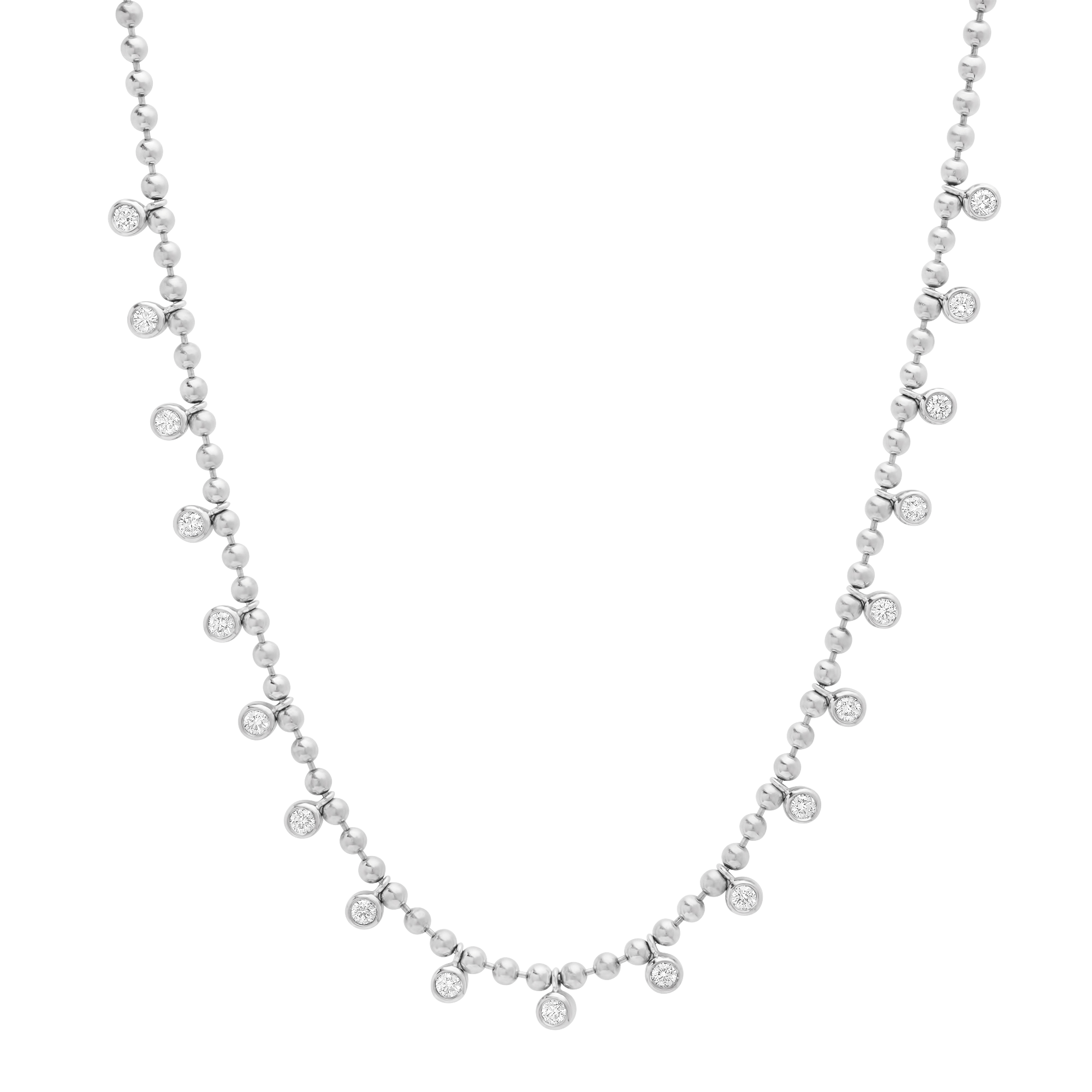 SW Gold 19 Round Diamond 16" Thick Necklace