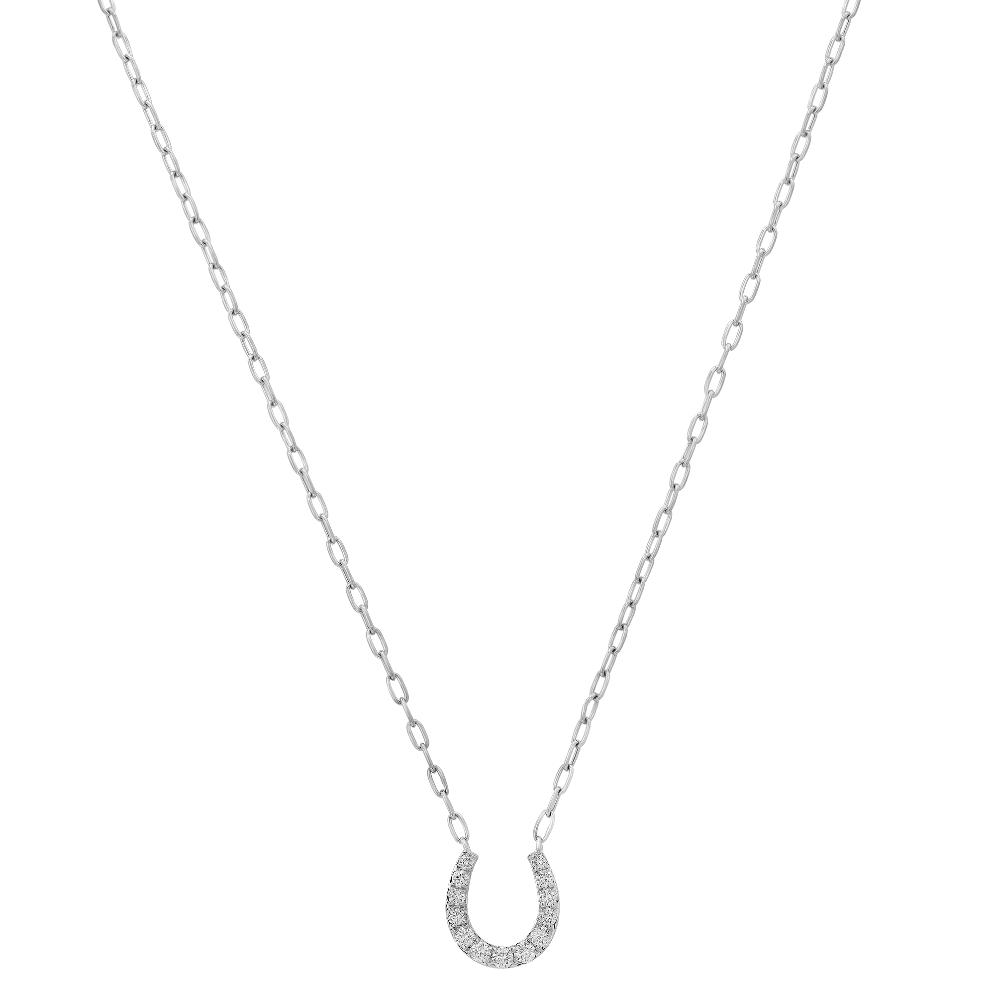 SW Gold & Diamond Horseshoe Necklace