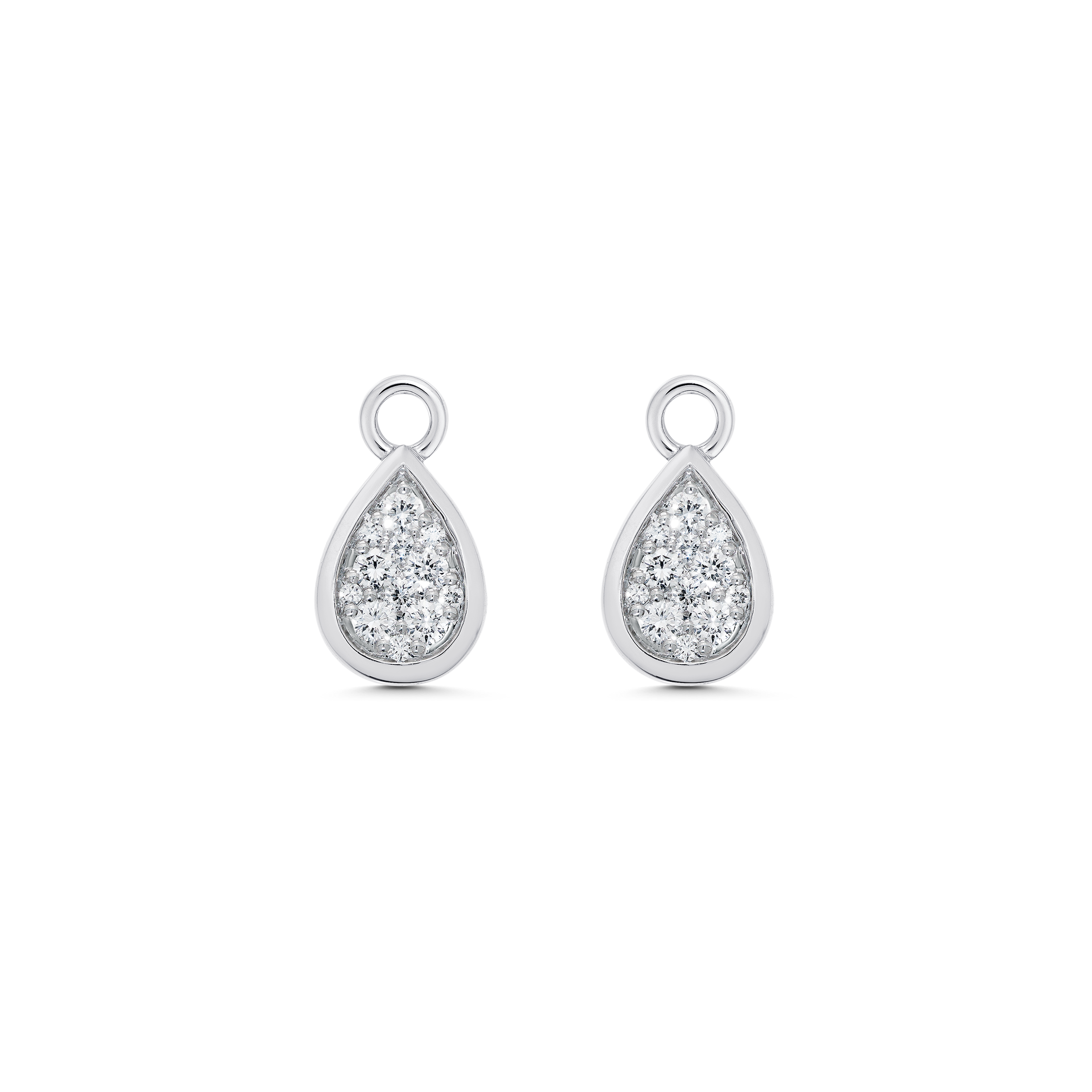 Gold and Diamond Pear Earring Charms