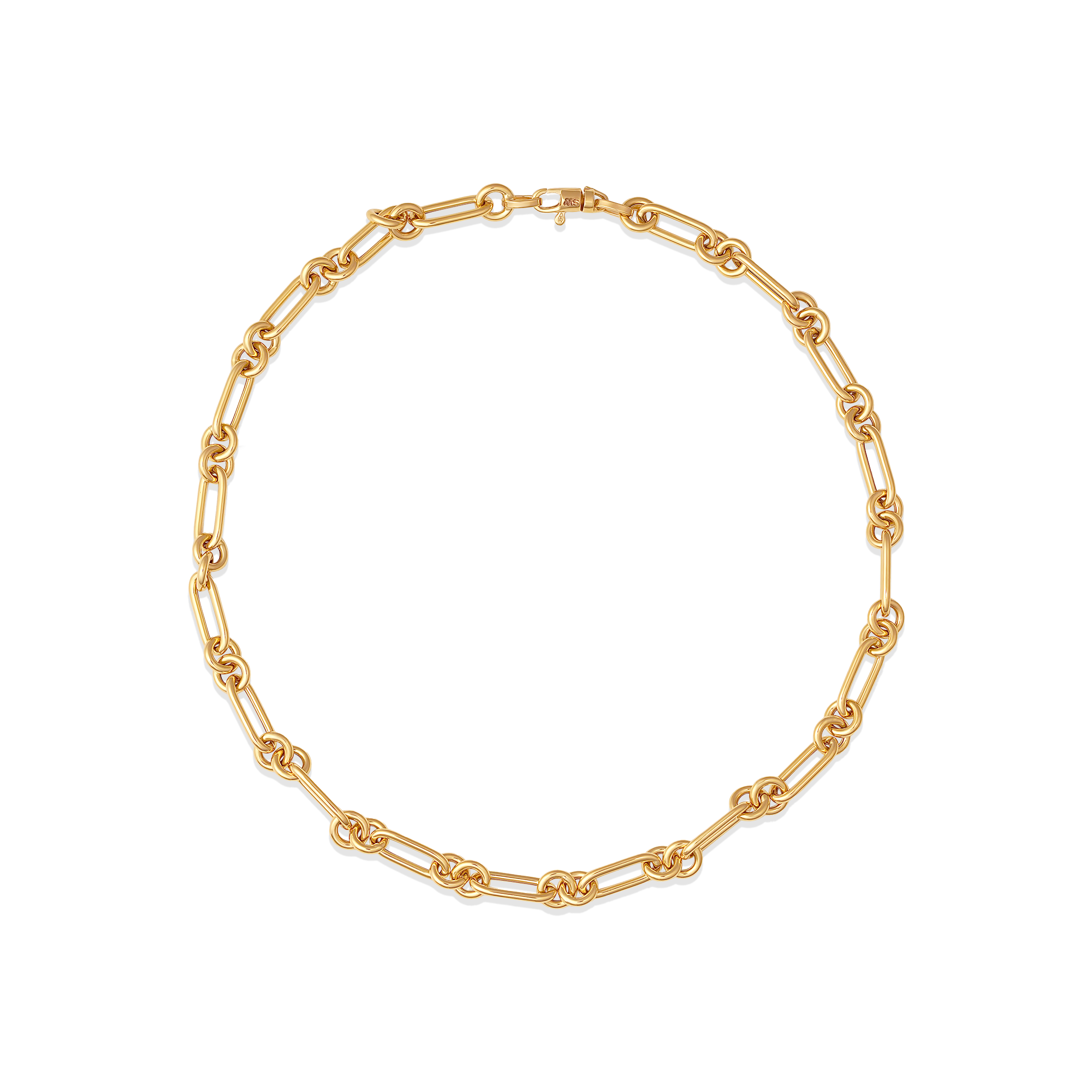 SW Gold Round Paperclip Necklace