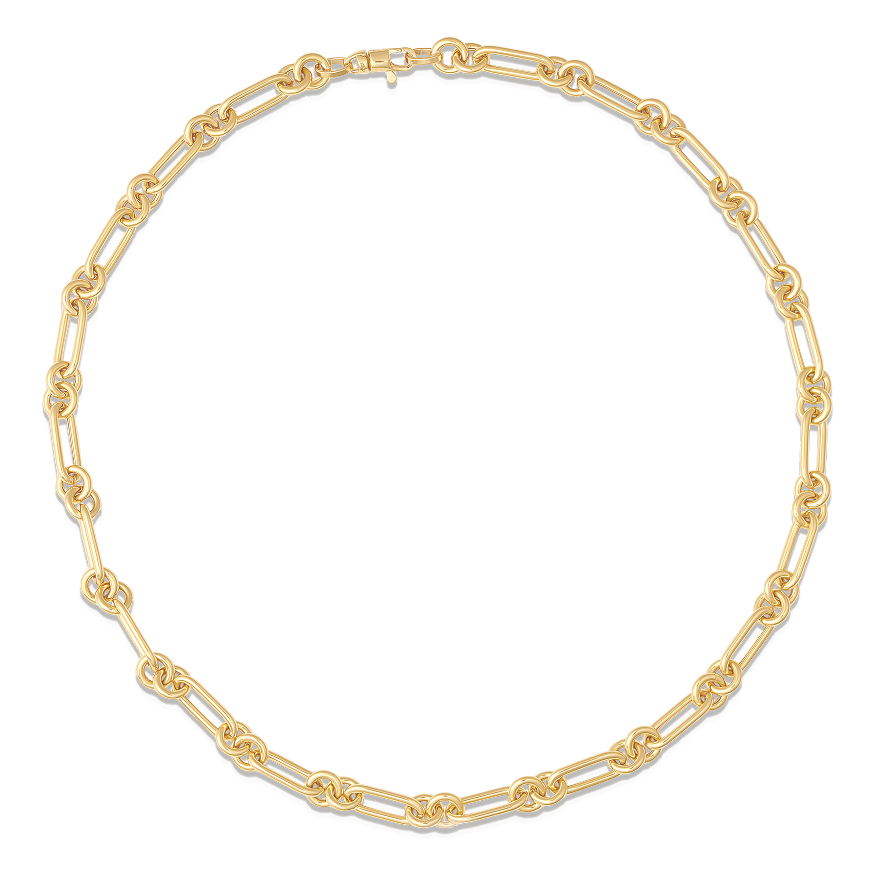 SW Gold Round Paperclip Necklace