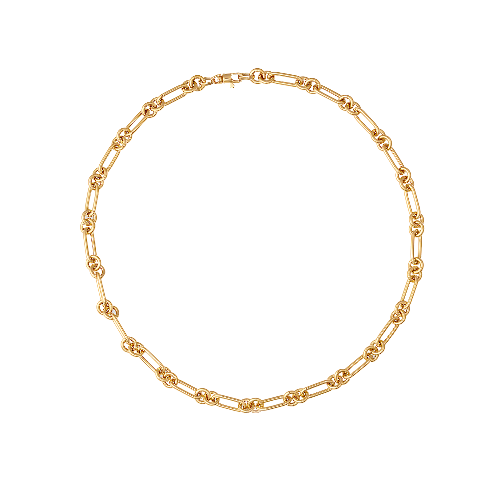 SW Gold Round Paperclip Necklace