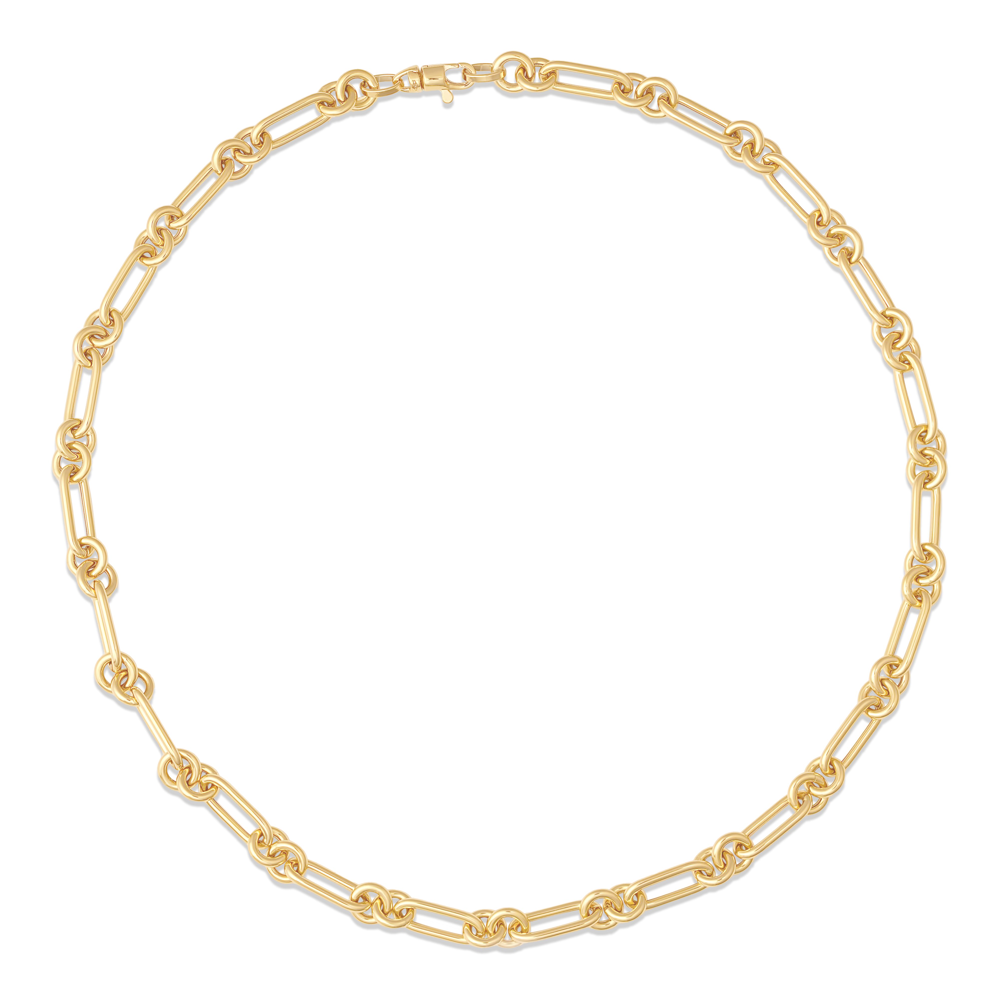SW Gold Round Paperclip Necklace
