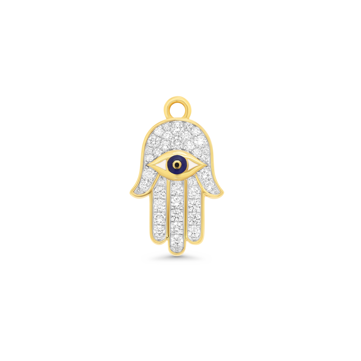 SW Gold & Diamond Hamsa Charm