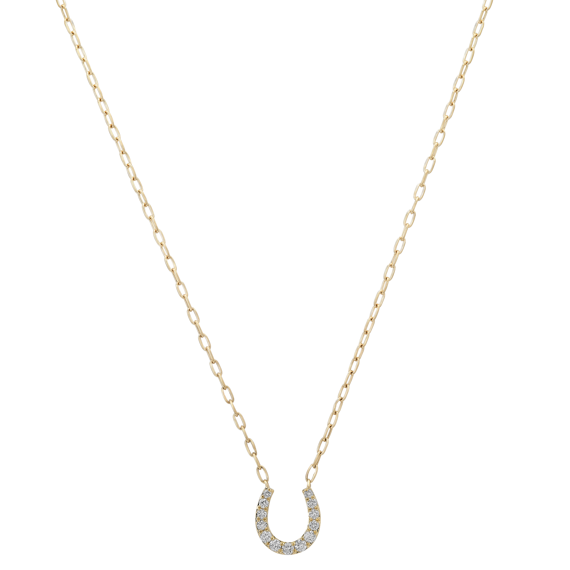 SW Gold & Diamond Horseshoe Necklace