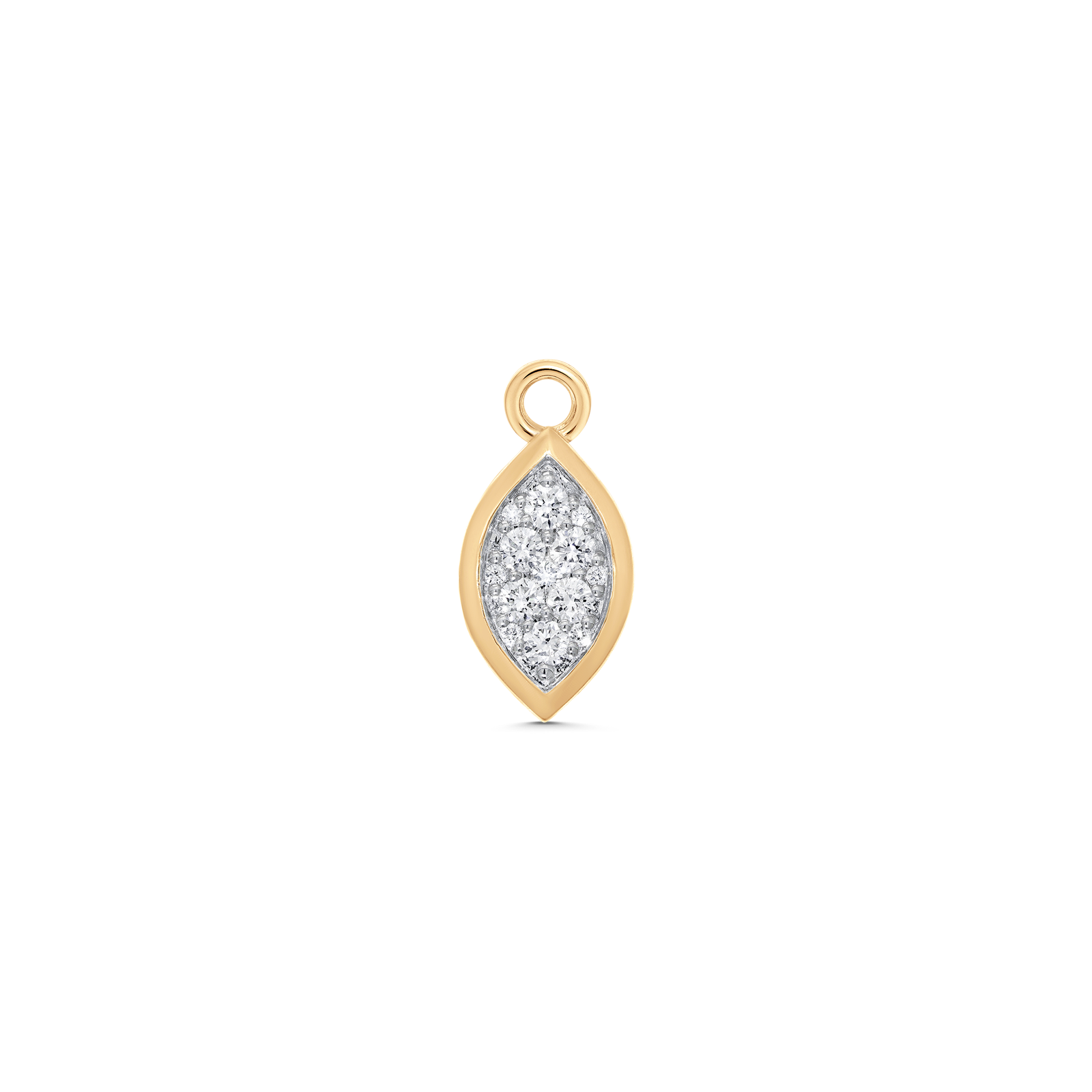 Gold and Diamond Marquis Charm