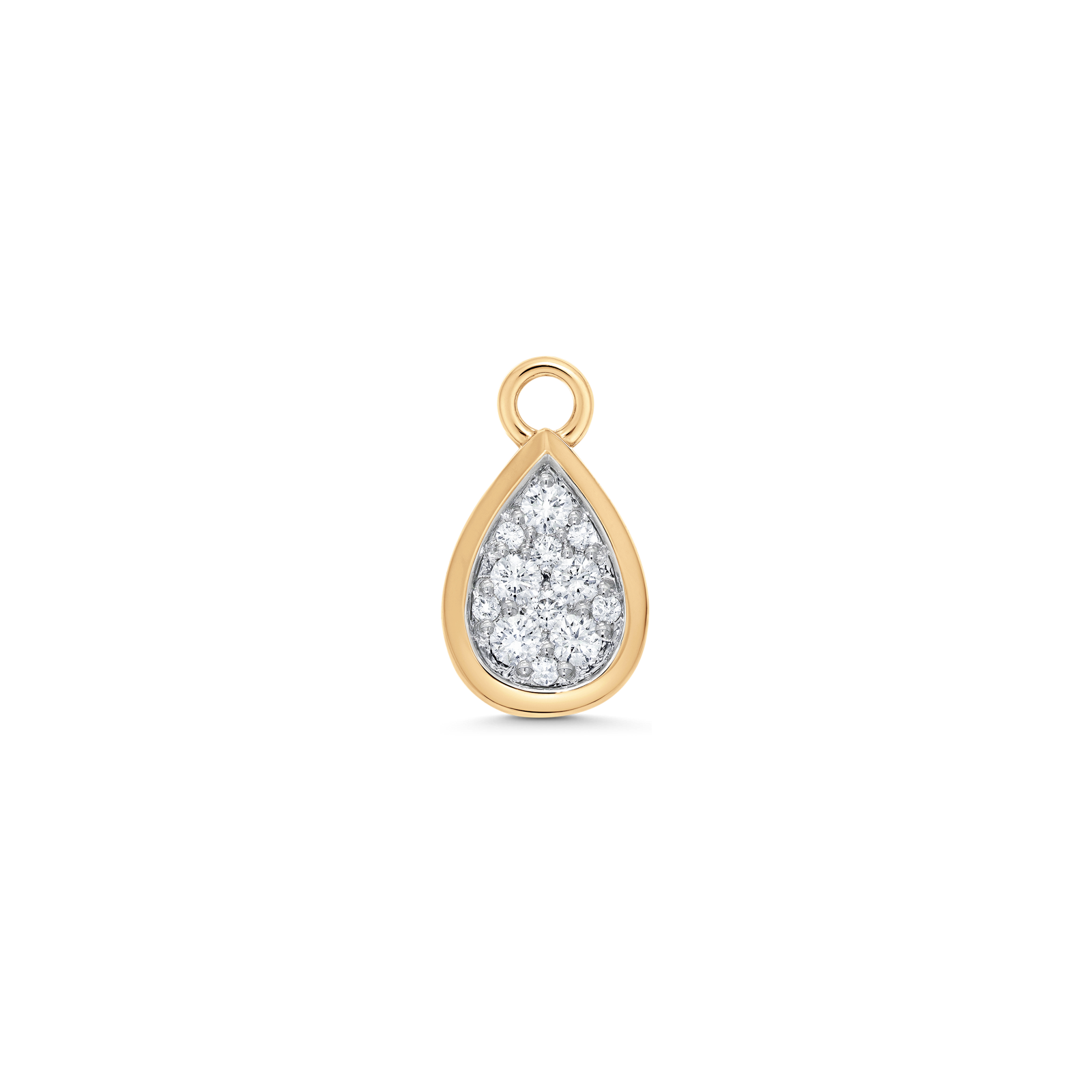 Gold and Diamond Pear Charm