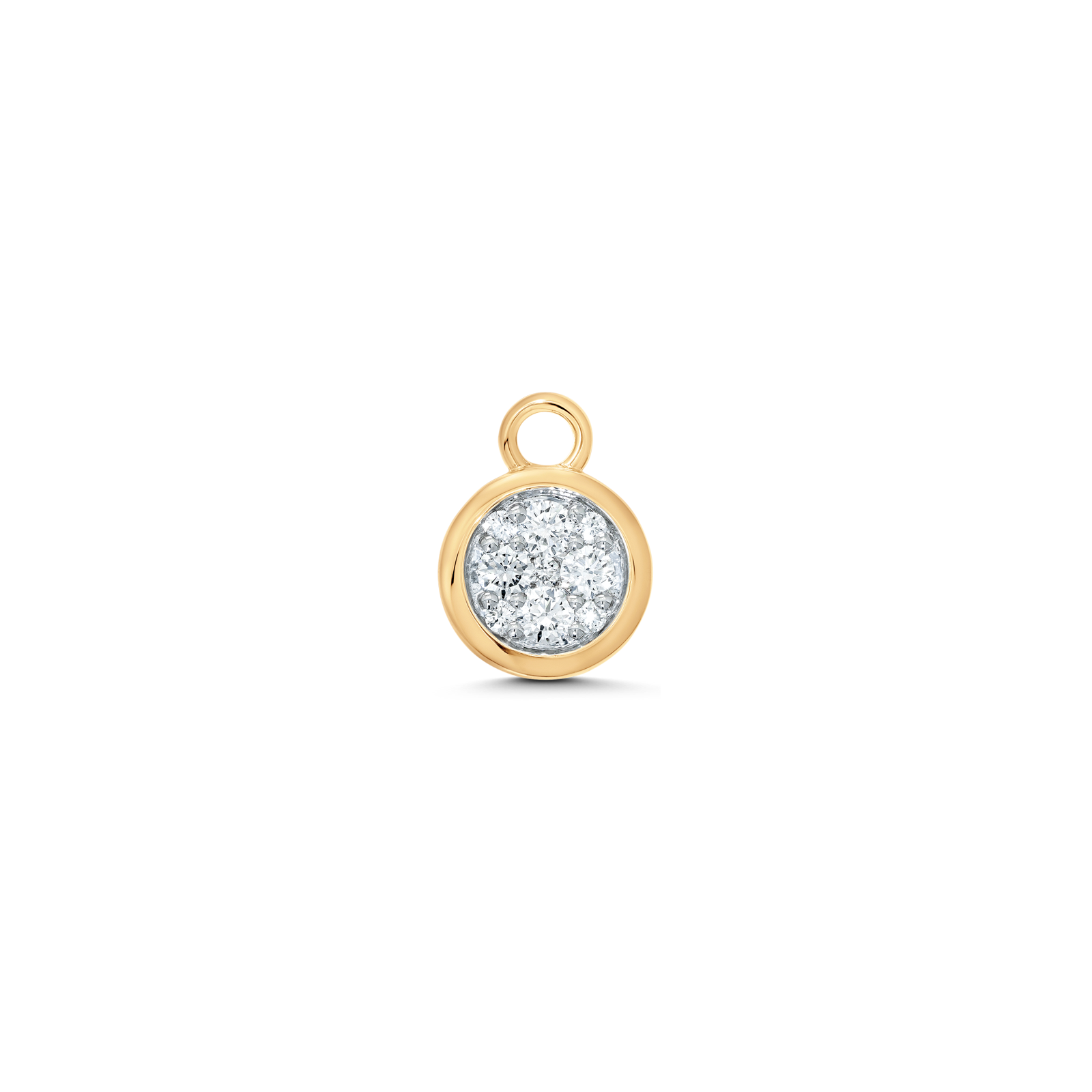 Gold and Diamond Round Charm