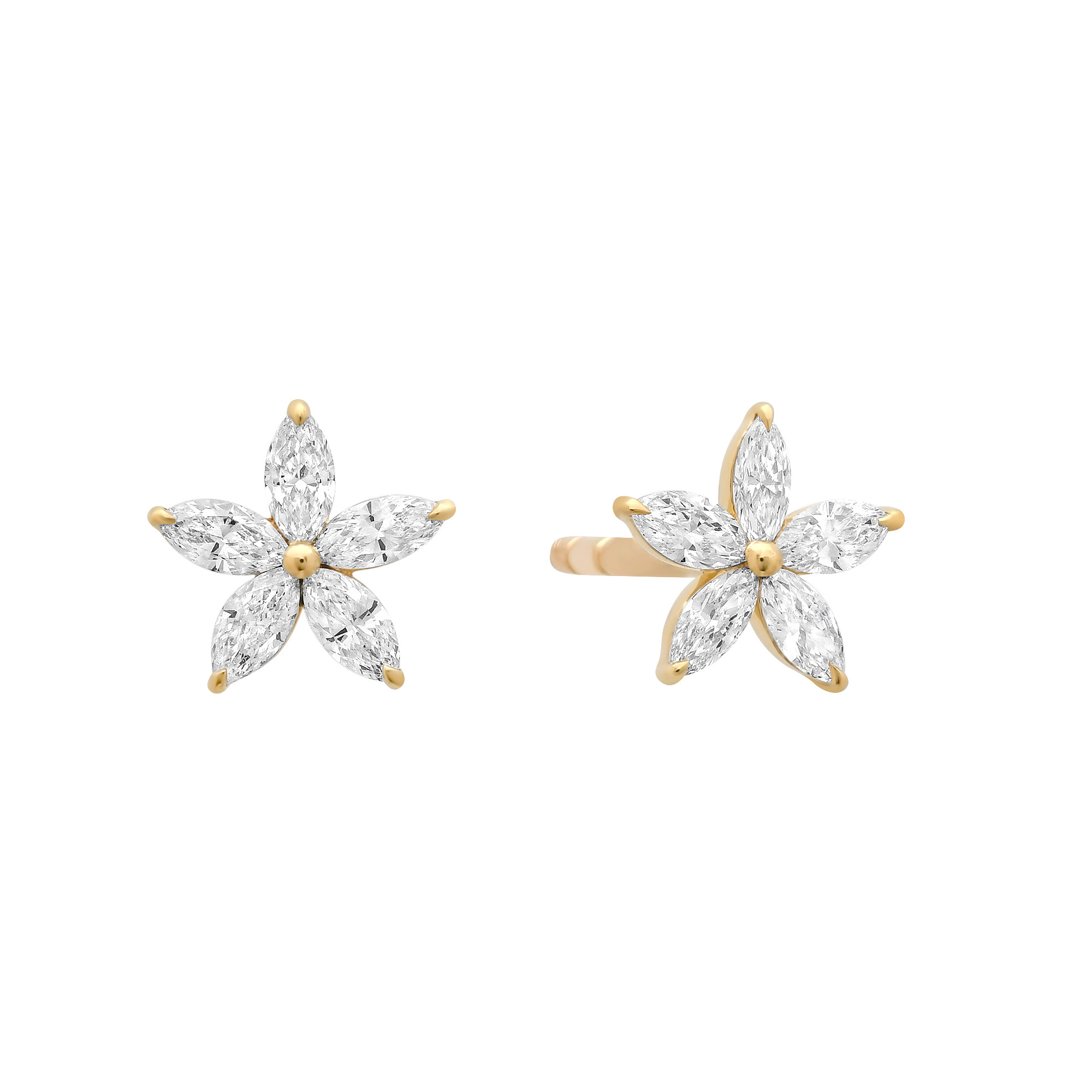 SW Gold & Diamond Star Studs