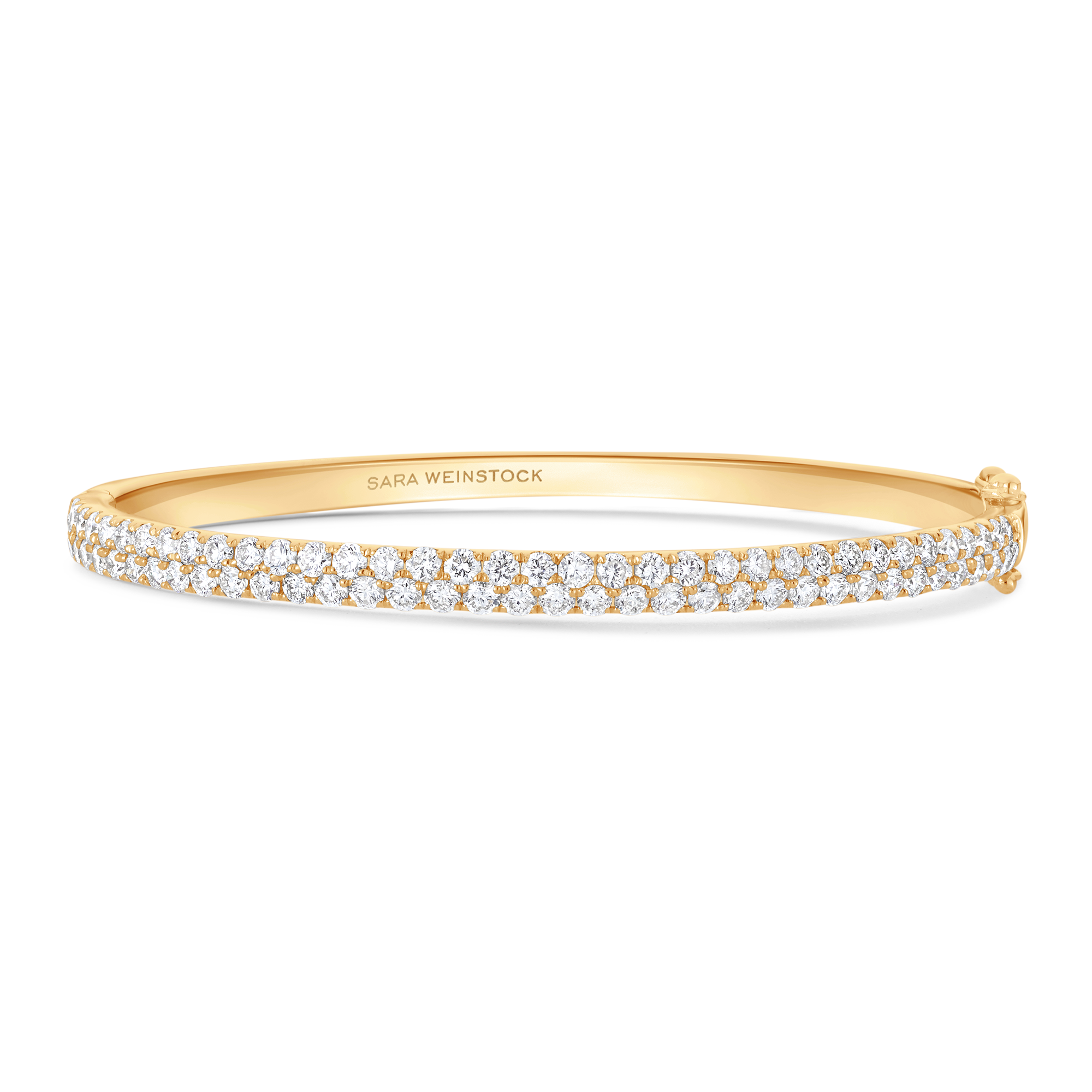 Veena Gold & Diamond Two Row Oval Bangle