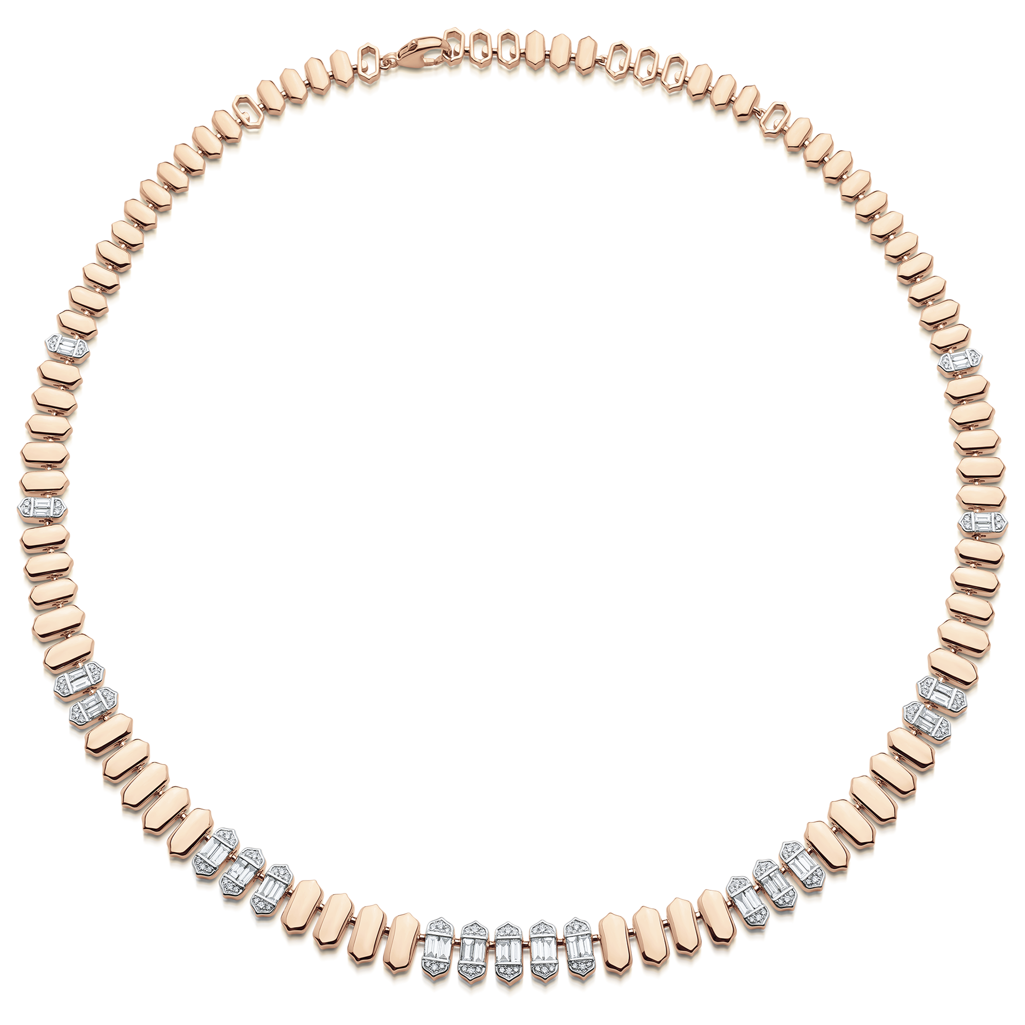 Taj Baguette Illusion Statement Necklace