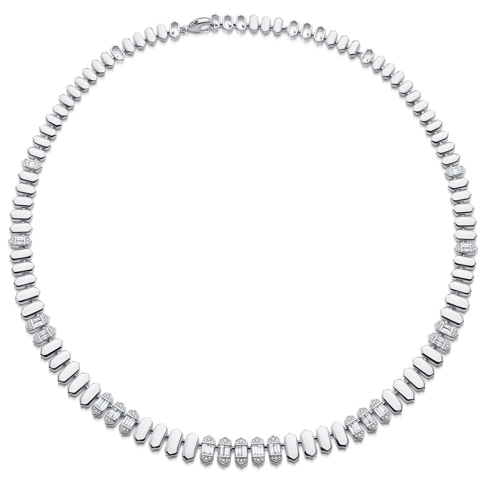 Taj Baguette Illusion Statement Necklace