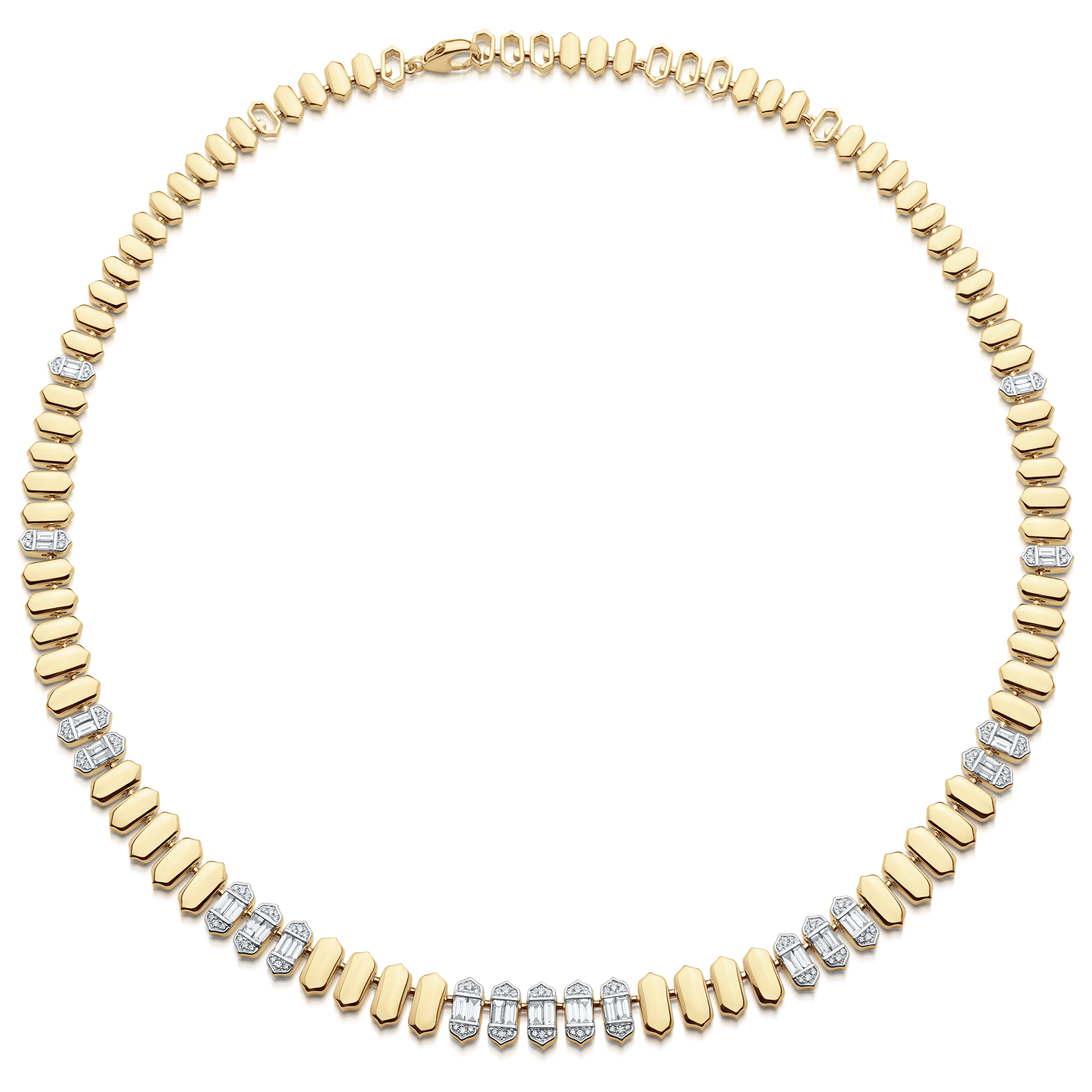 Taj Baguette Illusion Statement Necklace