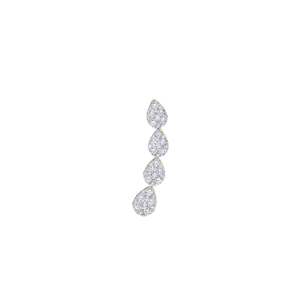 Reverie Diamond Cluster Crawler Earrings