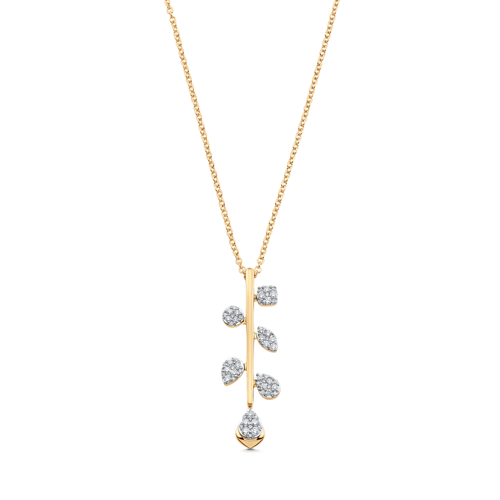 Lierre Gold and Diamond Reverie Cluster Necklace