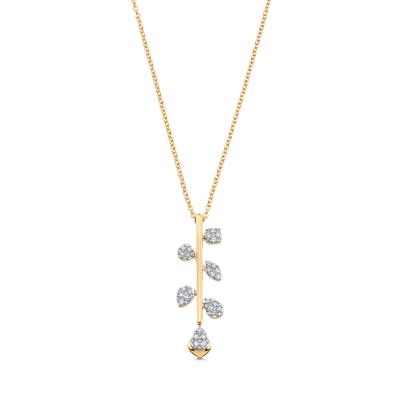 Lierre Gold and Diamond Reverie Cluster Necklace