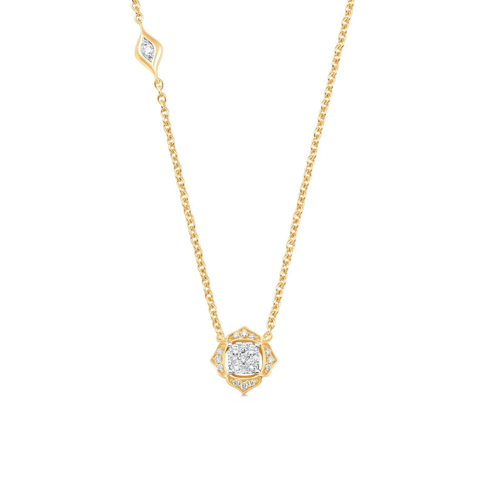 Leela Petite Diamond Cluster Necklace